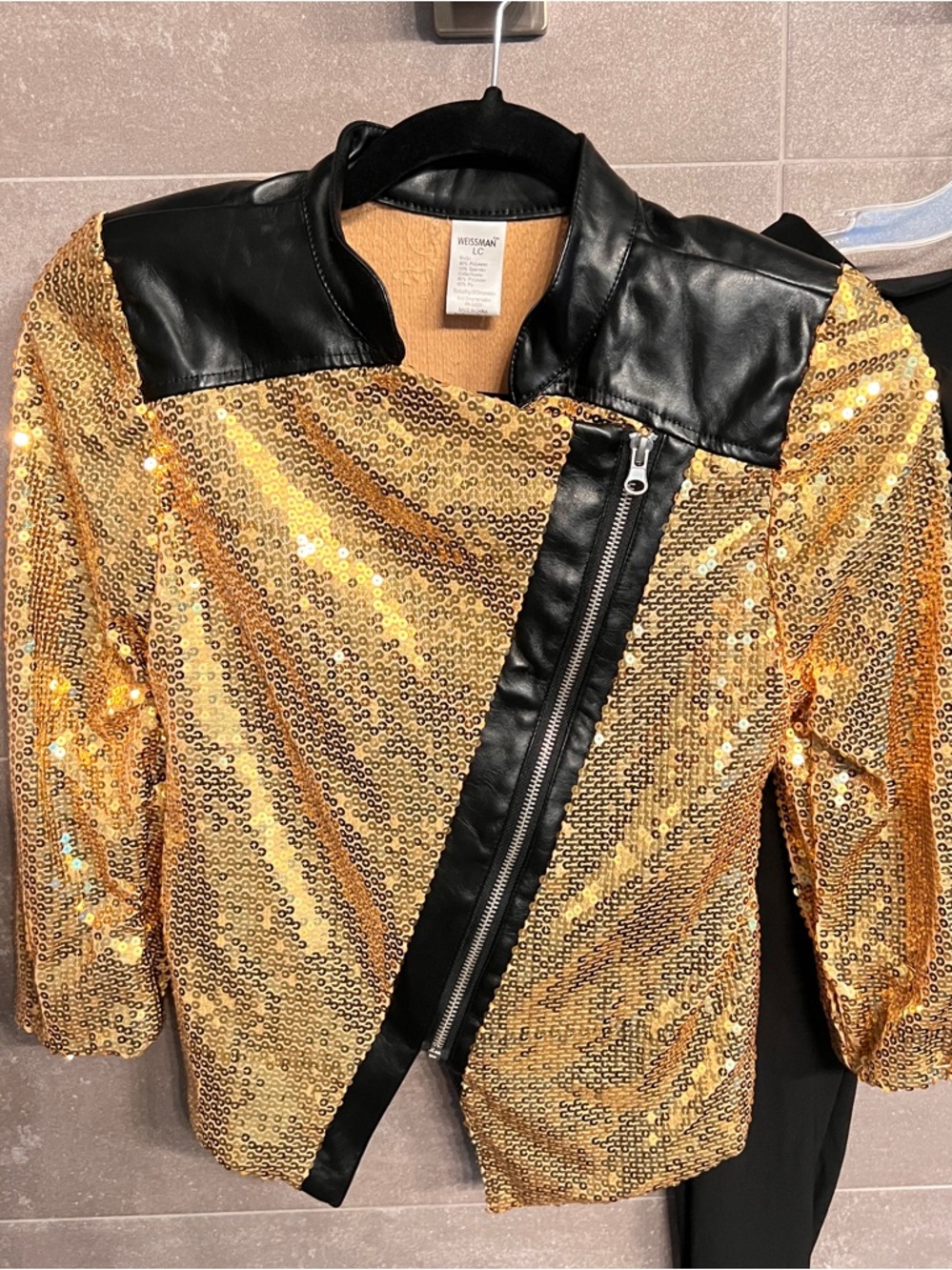 Weissman Gold Sequin Jacket with Black Pants - Picture 4 of 4